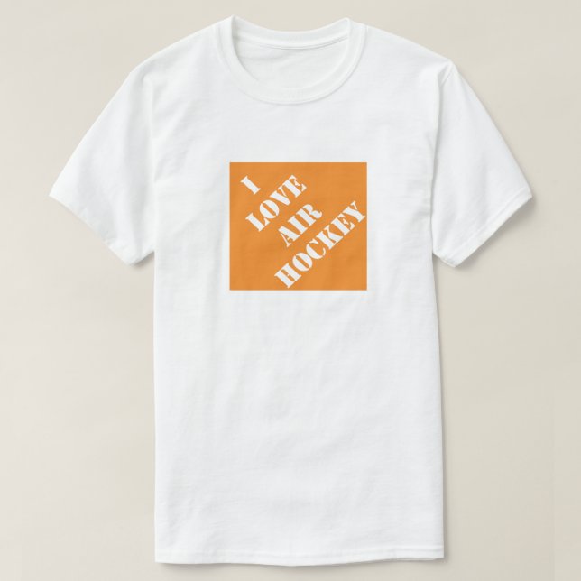 I Kärlek Luft Hockey Funny Pappa Humous Fars dag T Shirt (Design framsida)