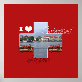 I kärlek Lugano, Schweiz - Poster