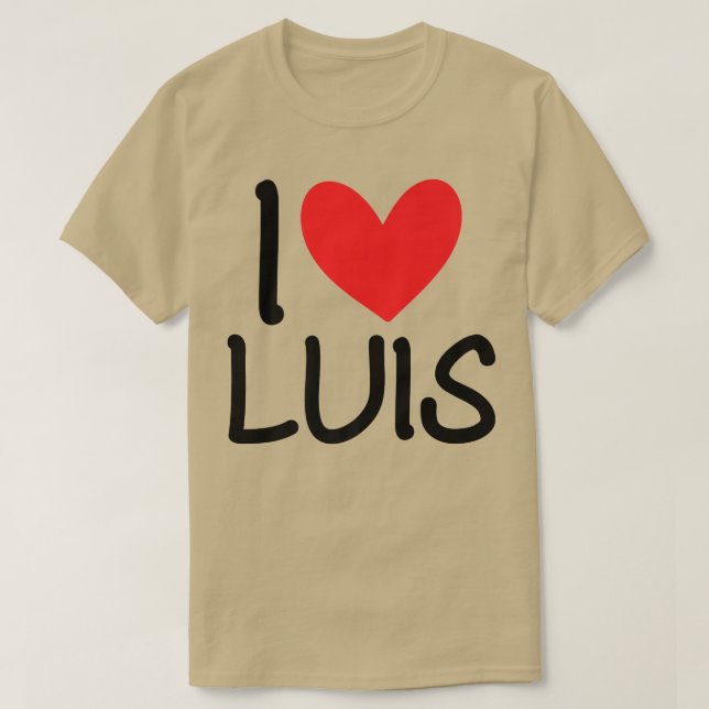 I Kärlek Luis Namn Personlig Manar Guy BFF Friend  T Shirt (Design framsida)