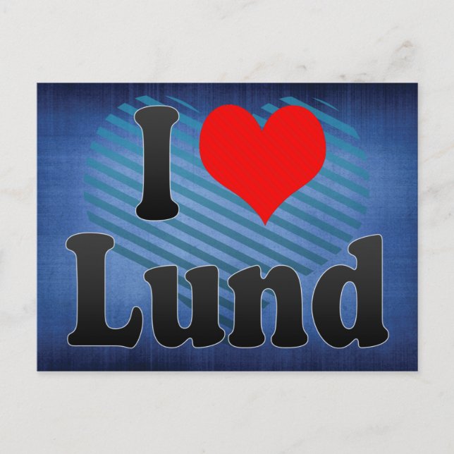 I Kärlek Lund, Sverige. Jag Alskar Lund, Sverige Vykort (Framsida)