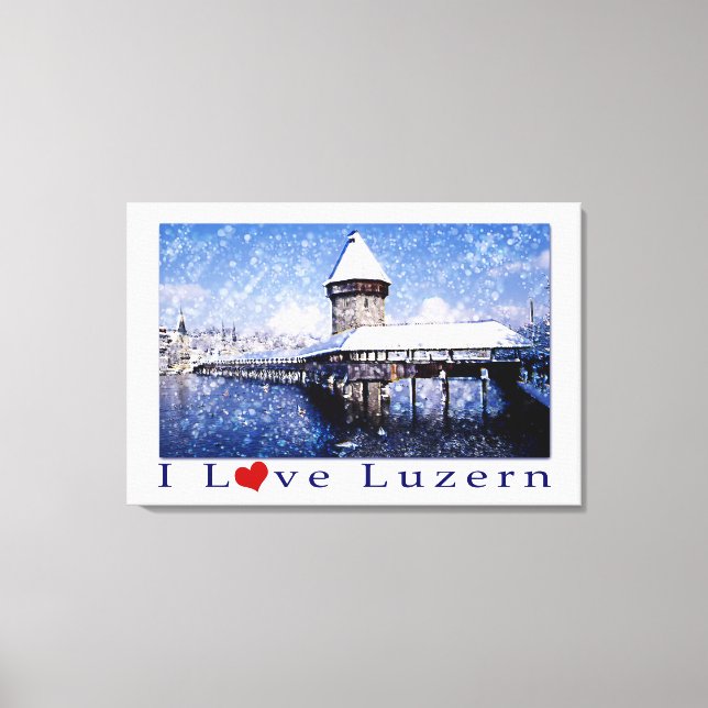 I Kärlek Luzern - Wrapped Canvas (Framsida)