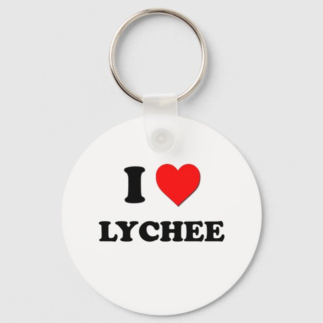 I Kärlek Lychee (livsmedel) Nyckelring (Framsida)
