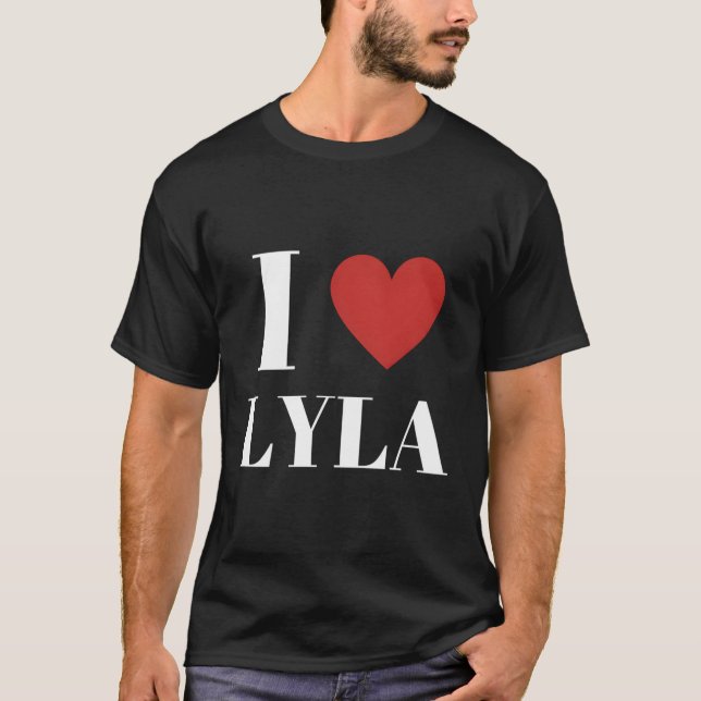 I Kärlek Lyla Familj T Shirt (Framsida)