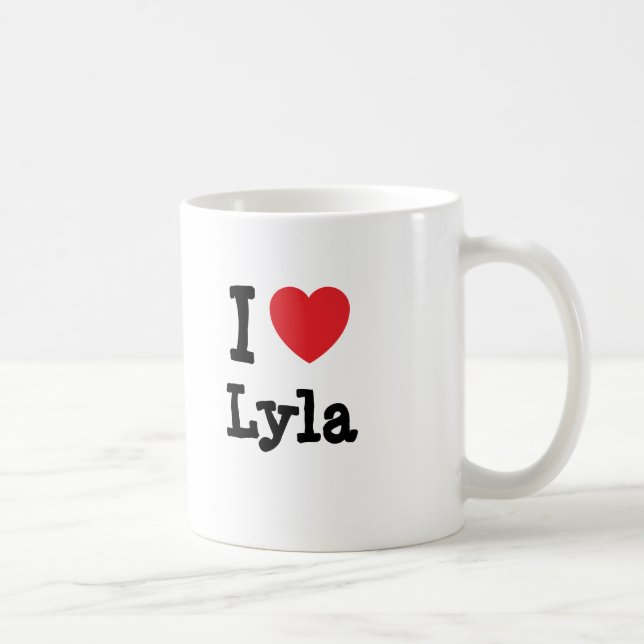 I kärlek Lyla hjärta T-Shirt Kaffemugg (Höger)