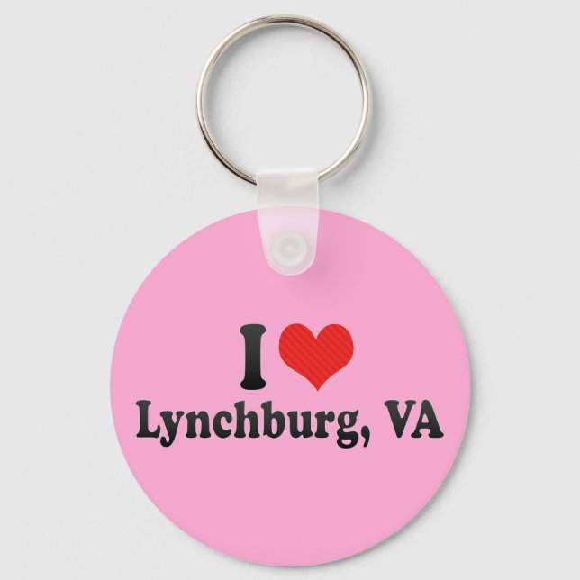 I Kärlek Lynchburg, VA Nyckelring (Framsida)
