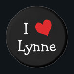I Kärlek Lynne Magnet<br><div class="desc">Jag Kärlek Lynnes hjärtdesign. Cute-födelsedagspresent-idéer.</div>