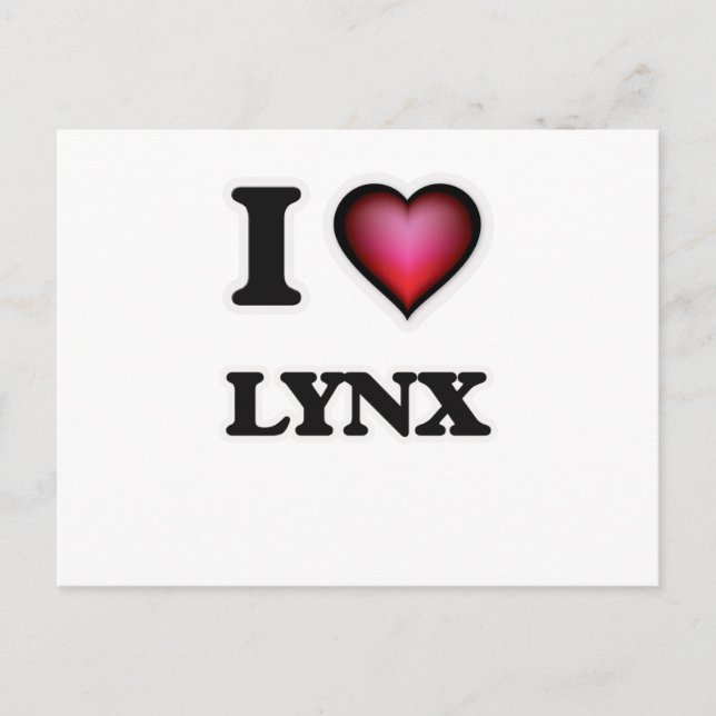 I Kärlek Lynx Vykort (Framsida)