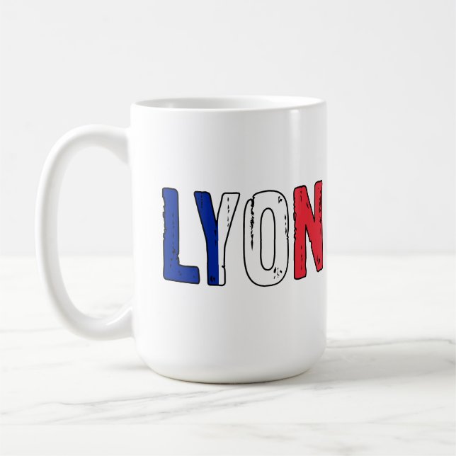 I kärlek Lyon Frankrike Kaffemugg (Vänster)