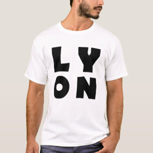I kärlek Lyon Frankrike T Shirt