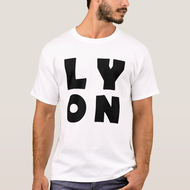 I kärlek Lyon Frankrike T Shirt (Framsida)