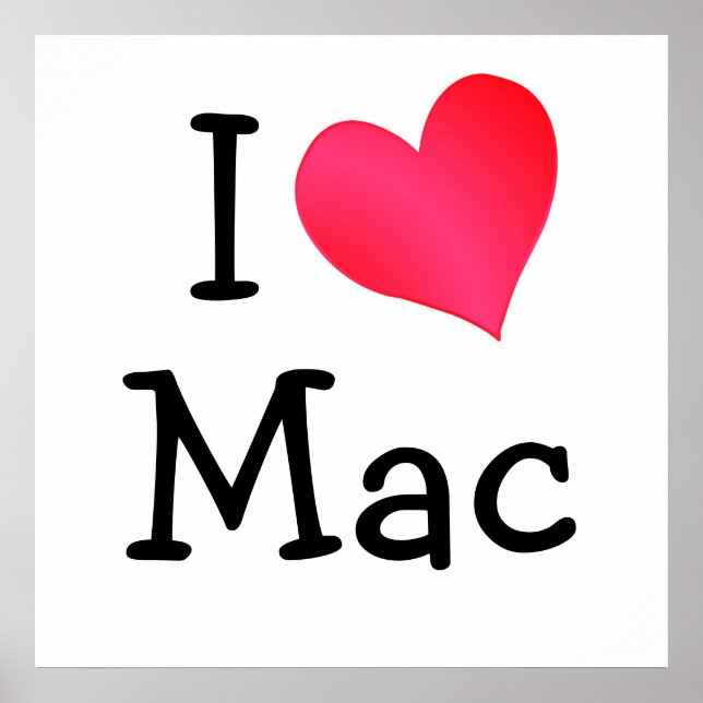 I Kärlek Mac Poster (Framsidan)