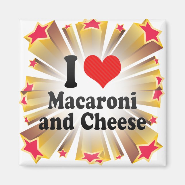 I Kärlek Macaroni+och Cheese Magnet (Framsidan)