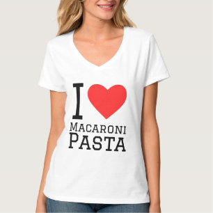 I kärlek macaroni pasta t shirt