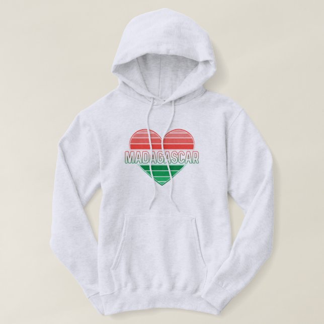 I Kärlek Madagaskar, Madagaskars hjärta Hoodie (Design framsida)