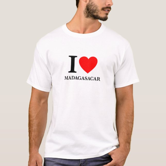 I Kärlek Madagaskar T Shirt (Framsida)