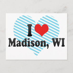 I Kärlek Madison, WI Vykort