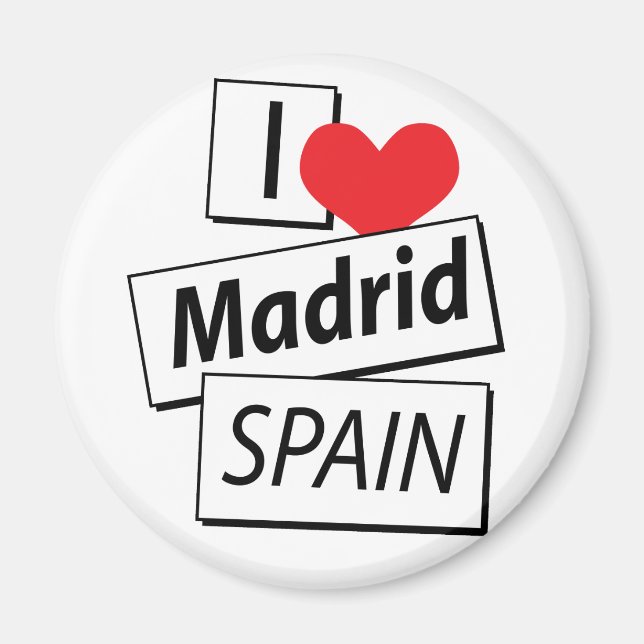I Kärlek Madrid Spanien Magnet (Framsidan)