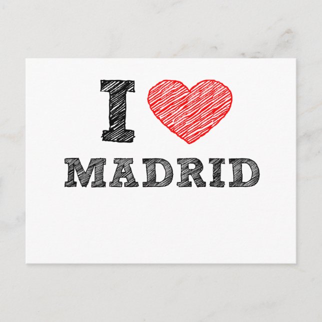 I Kärlek Madrid Vykort (Framsida)