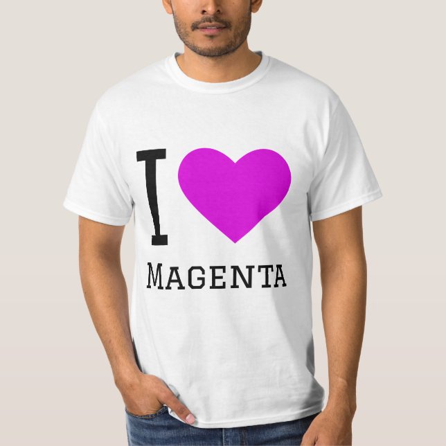 I KÄRLEK MAGENTA T SHIRT (Framsida)