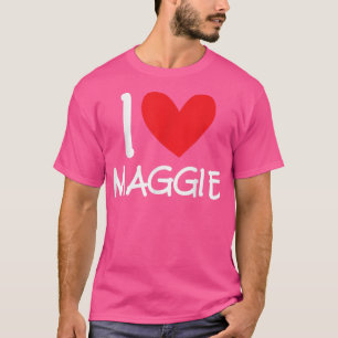 I Kärlek Maggie Namn Personlig Girl Woman BFF Fri T Shirt