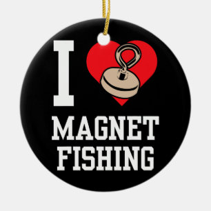 I Kärlek Magnet Fisherman Magnets Fisher  Julgransprydnad Keramik