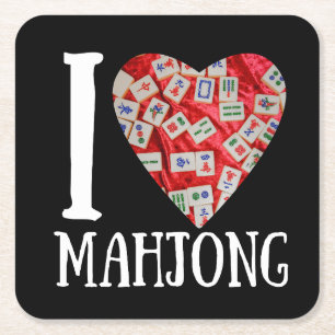 I kärlek mahjong Funny mahjong Underlägg Papper Kvadrat