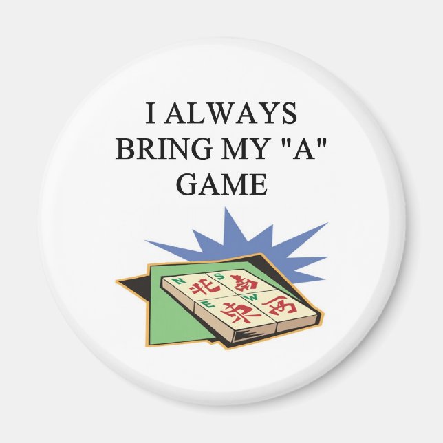 i kärlek mahjong-spelare magnet (Framsidan)