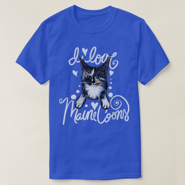 I Kärlek maine coons T Shirt (Design framsida)