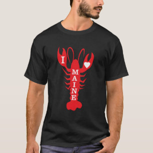 I Kärlek Maine - Lobster Design T Shirt