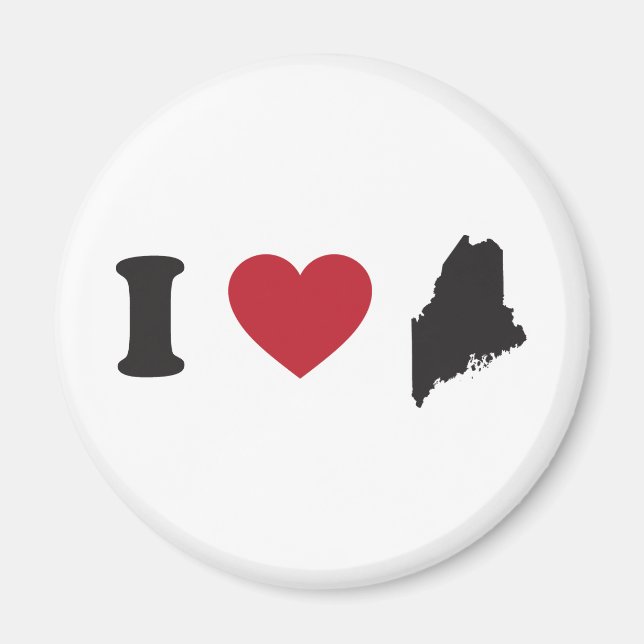 I Kärlek Maine Magnet (Framsidan)