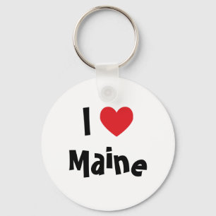 I Kärlek Maine Nyckelring