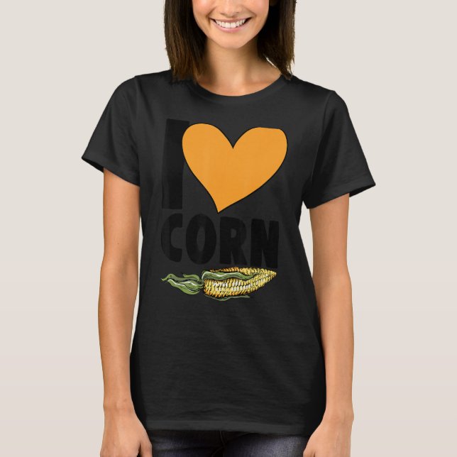 I Kärlek Maj Grain Kernel Maize Maj Farmer T Shirt (Framsida)