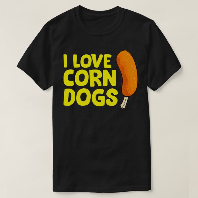 I Kärlek Maj Hundar Funny Corndog T Shirt (Design framsida)
