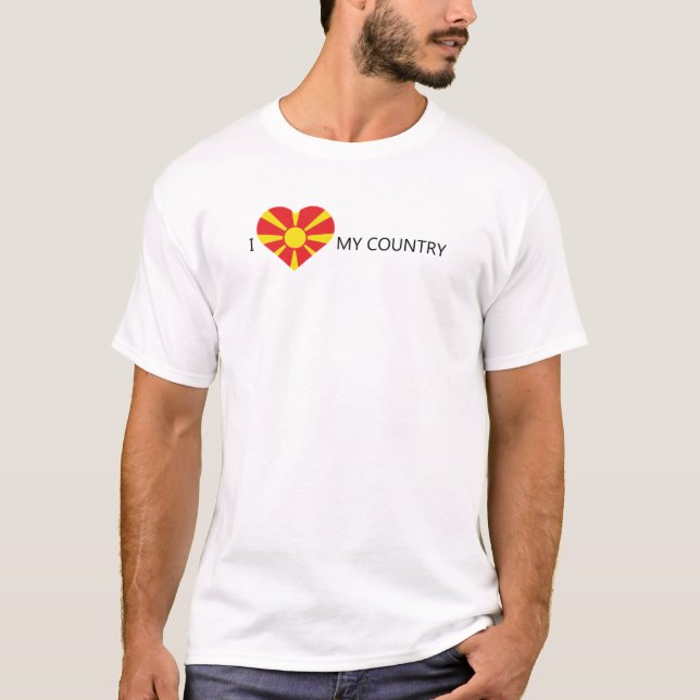 I Kärlek Makedonien T Shirt (Framsida)