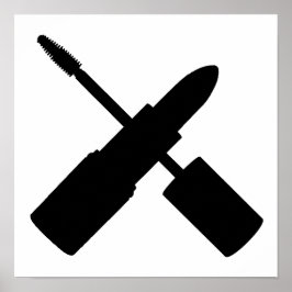 I Kärlek Makeup Lipstick Mascara Cosmetics Makeup Poster