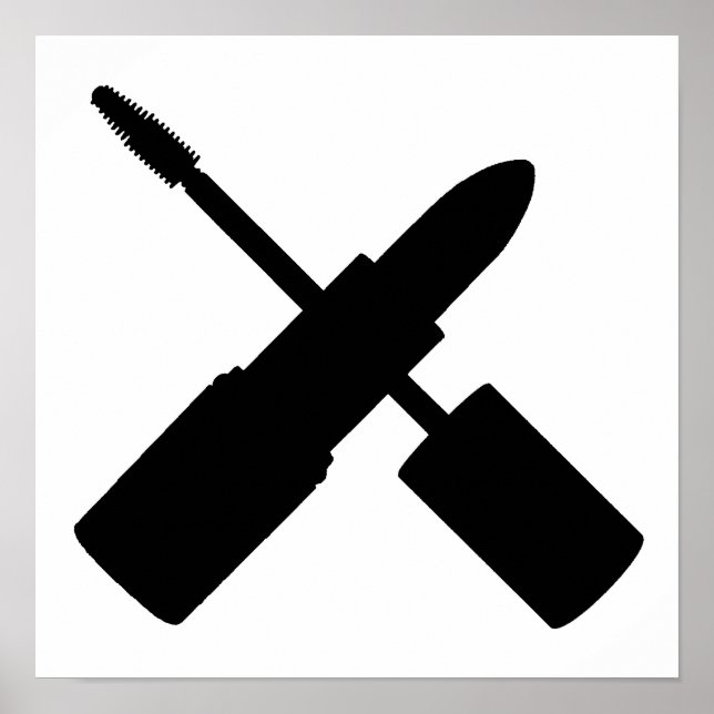 I Kärlek Makeup Lipstick Mascara Cosmetics Makeup Poster (Framsidan)