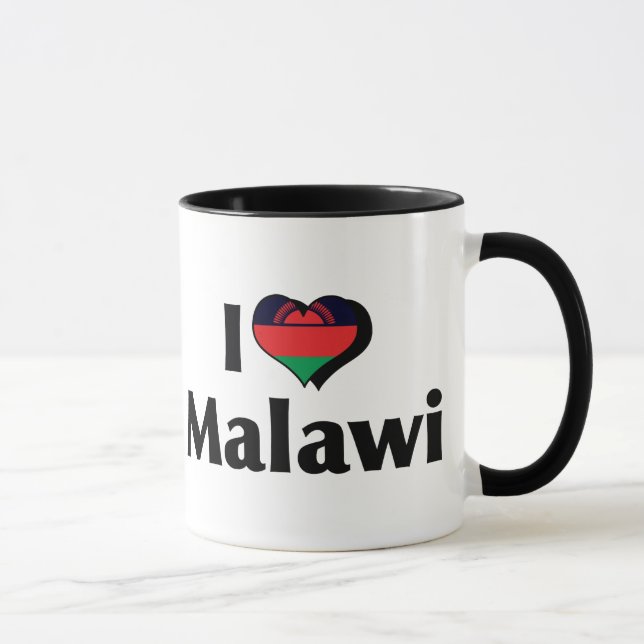 I Kärlek Malawi Flagga Mugg (Höger)