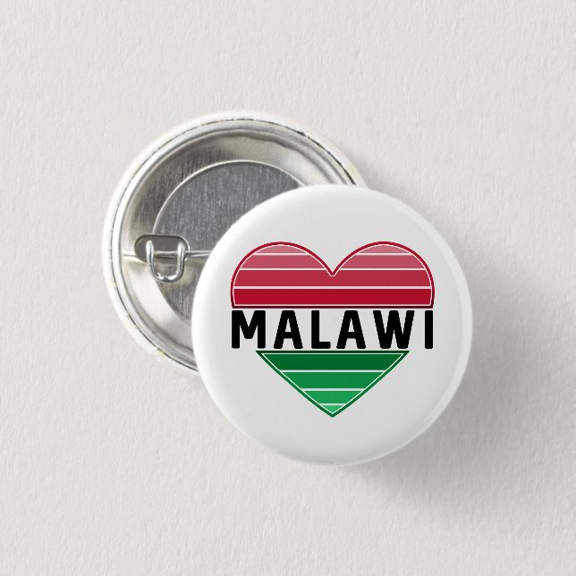 I Kärlek Malawi, Malawian Heart Knapp (Framsida & baksida)