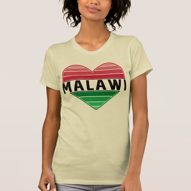 I Kärlek Malawi, Malawian Heart T Shirt (Framsida)