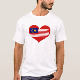I Kärlek Malaysia Flagga T Shirt