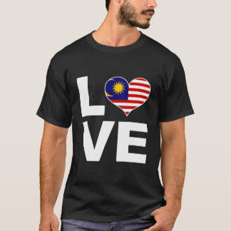 I Kärlek Malaysia - Heart Flagga Malaysia T Shirt