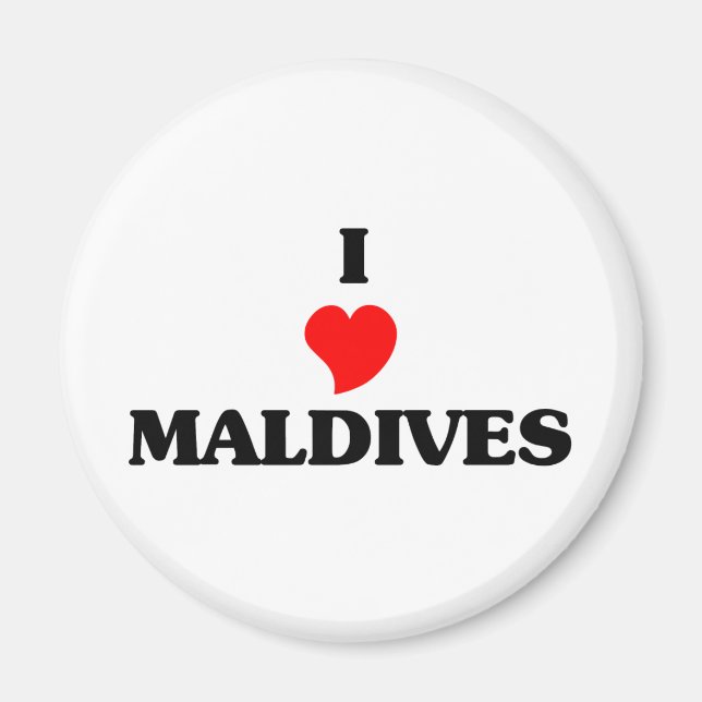 I Kärlek Maldives Magnet (Framsidan)