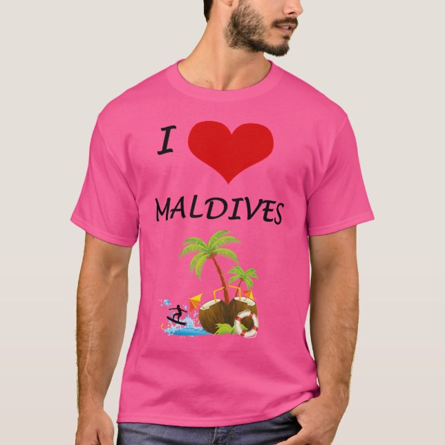 I Kärlek Maldives T Shirt (Framsida)