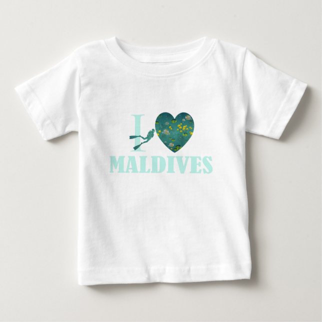 I Kärlek Maldives T Shirt (Framsida)