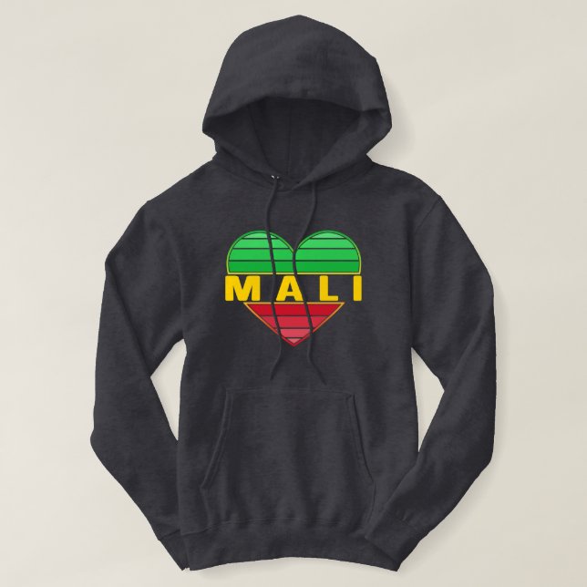 I Kärlek Mali, Malian Heart Hoodie (Design framsida)