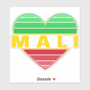 I Kärlek Mali, Malian Heart Klistermärken