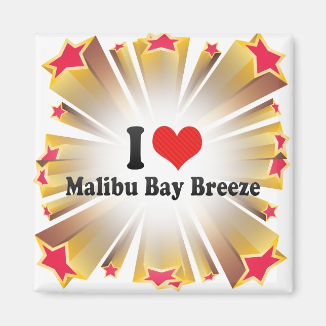 I Kärlek Malibu Bay Breeze Magnet (Framsidan)