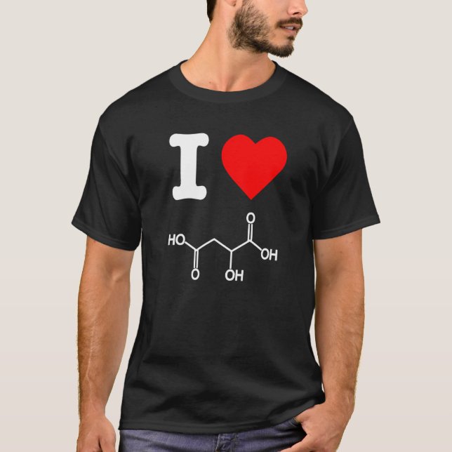 I Kärlek Malic-syra Exfoliate Skincare Chemistry N T Shirt (Framsida)