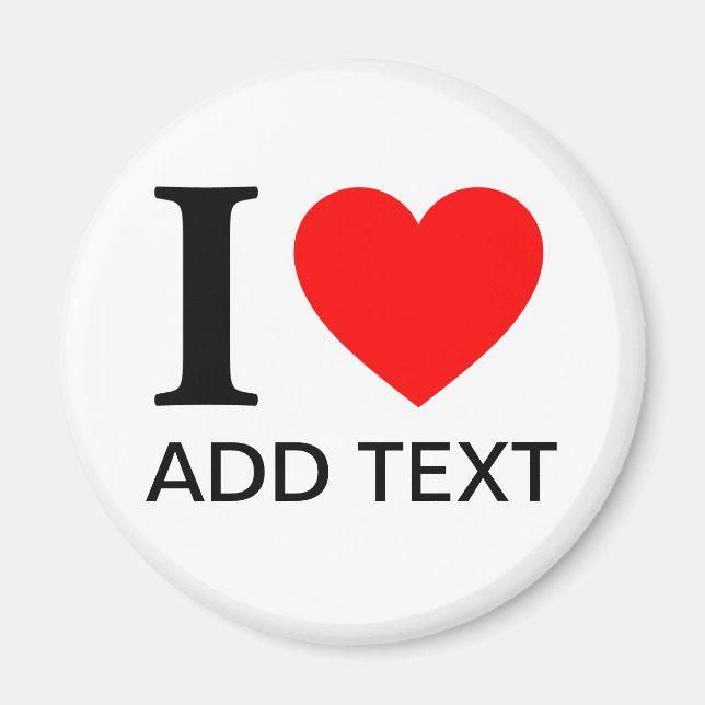 I Kärlek (mall) Magnet (Framsidan)