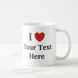 I Kärlek-mall Mugg Lägg till text + Fotobild